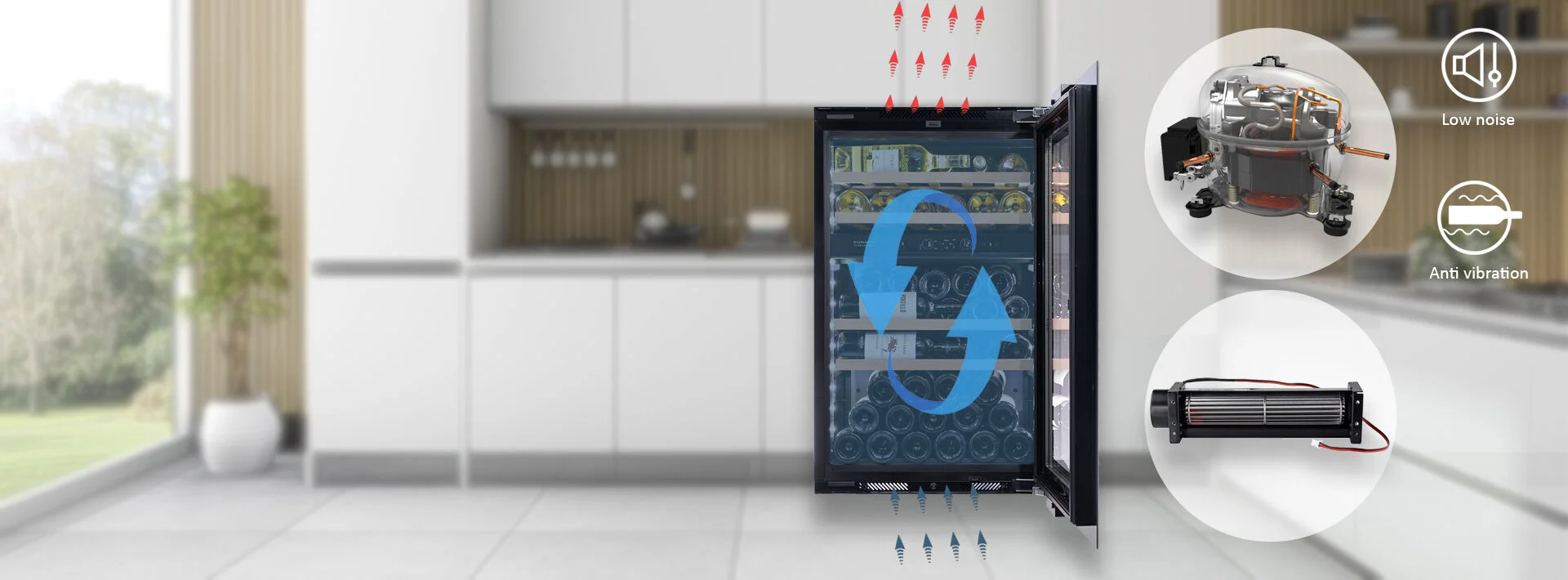 COMPRESOR INVERTER Y VENTILADOR DE FLUJO CRUZADO